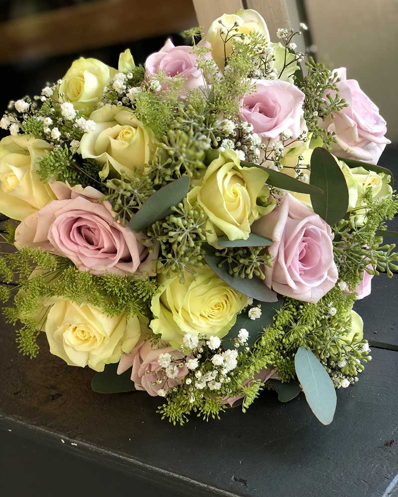 Bruidsarrangement, Bruidsboeket, Bruidswerk Leiden, Noordwijk, Oegstgeest, Leiderdorp – Kanbier’s Dochter bloemen & planten